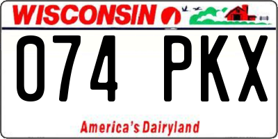 WI license plate 074PKX