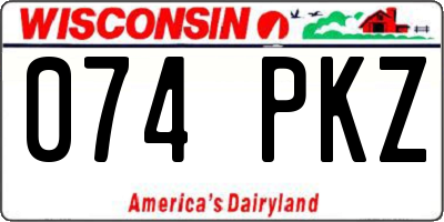 WI license plate 074PKZ