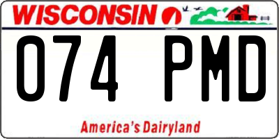 WI license plate 074PMD