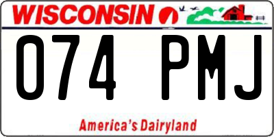 WI license plate 074PMJ