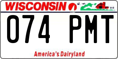 WI license plate 074PMT