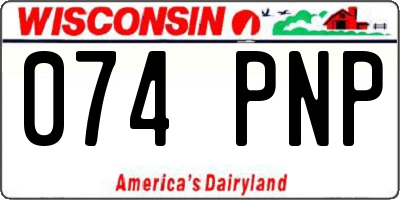 WI license plate 074PNP