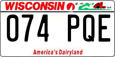 WI license plate 074PQE