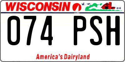 WI license plate 074PSH