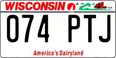 WI license plate 074PTJ