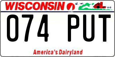 WI license plate 074PUT