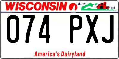 WI license plate 074PXJ
