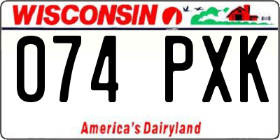 WI license plate 074PXK