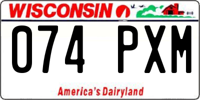 WI license plate 074PXM
