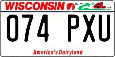 WI license plate 074PXU