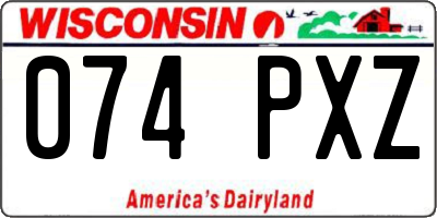 WI license plate 074PXZ
