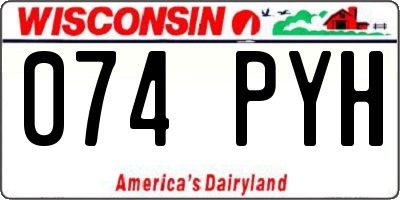 WI license plate 074PYH