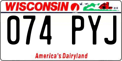WI license plate 074PYJ