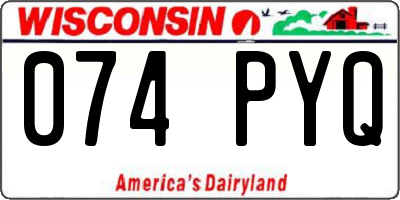 WI license plate 074PYQ