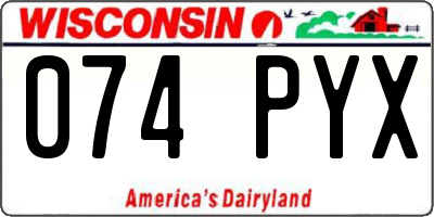 WI license plate 074PYX