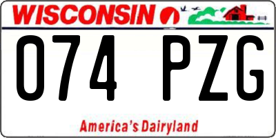 WI license plate 074PZG
