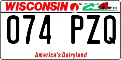 WI license plate 074PZQ