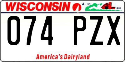 WI license plate 074PZX