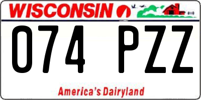 WI license plate 074PZZ