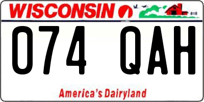 WI license plate 074QAH