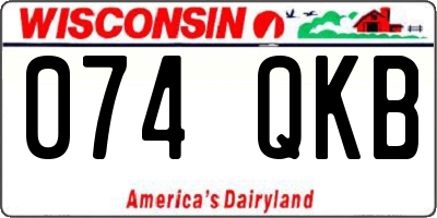 WI license plate 074QKB