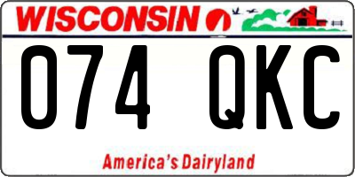 WI license plate 074QKC