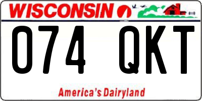 WI license plate 074QKT