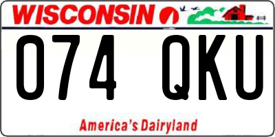 WI license plate 074QKU