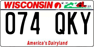 WI license plate 074QKY