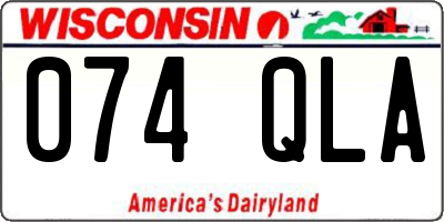 WI license plate 074QLA