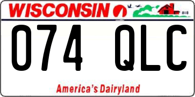 WI license plate 074QLC