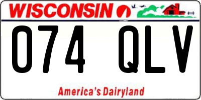 WI license plate 074QLV