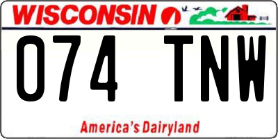 WI license plate 074TNW
