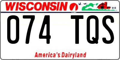 WI license plate 074TQS