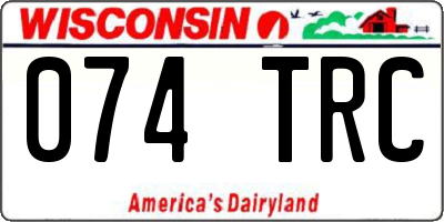 WI license plate 074TRC