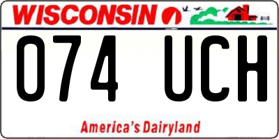 WI license plate 074UCH