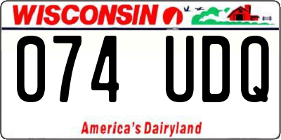 WI license plate 074UDQ