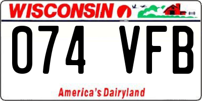 WI license plate 074VFB