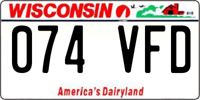 WI license plate 074VFD