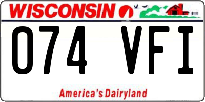 WI license plate 074VFI
