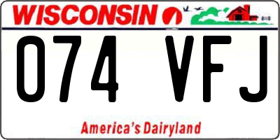WI license plate 074VFJ