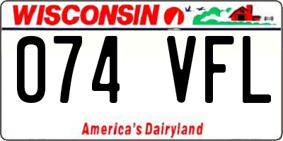 WI license plate 074VFL