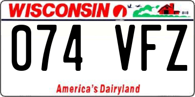 WI license plate 074VFZ