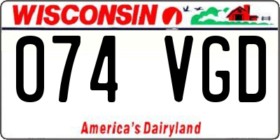 WI license plate 074VGD