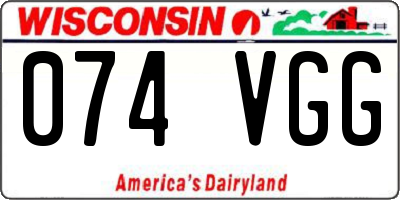 WI license plate 074VGG