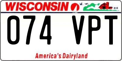 WI license plate 074VPT