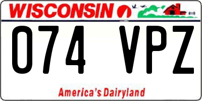 WI license plate 074VPZ