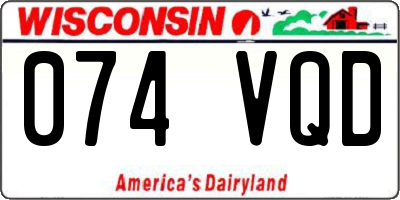 WI license plate 074VQD