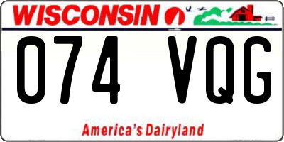 WI license plate 074VQG