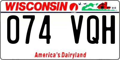 WI license plate 074VQH